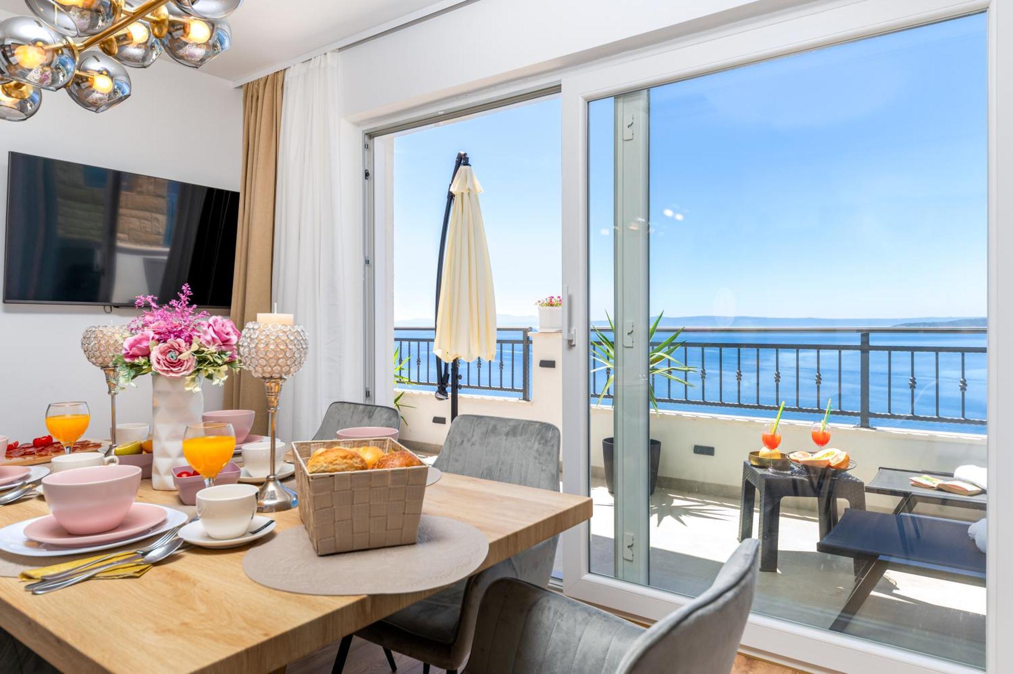 Seaview Apartments Nives Brela Cameră foto